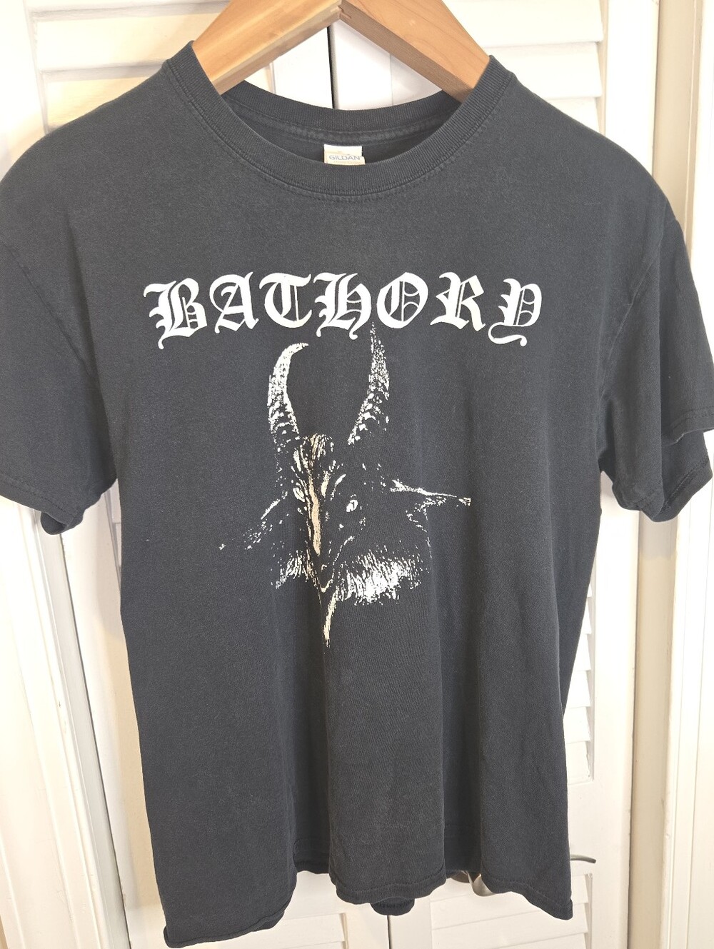 Bathory 1984 Debut Album Goat T-Shirt | Black Mark Label Reprint | Size L